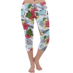 Apu Apustaja And Groyper Pepe The Frog Frens Hawaiian Shirt With Red Hibiscus On White Background From Kekistan Capri Yoga Leggings by snek