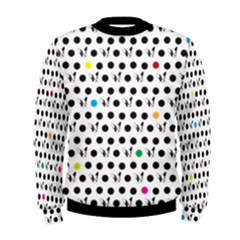 Boston Terrier Dog Pattern With Rainbow And Black Polka Dots Men s Sweatshirt by genx