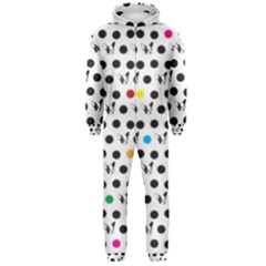 Boston Terrier Dog Pattern With Rainbow And Black Polka Dots Hooded Jumpsuit (men)  by genx