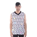 Boston Terrier Dog Pattern with rainbow and black polka dots Men s Basketball Tank Top View1