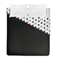 Boston Terrier Dog Pattern with rainbow and black polka dots Duvet Cover Double Side (Full/ Double Size) View2