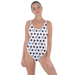 Boston Terrier Dog Pattern With Rainbow And Black Polka Dots Bring Sexy Back Swimsuit by genx