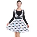 Boston Terrier Dog Pattern with rainbow and black polka dots Plunge Pinafore Dress View1