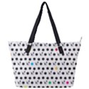 Boston Terrier Dog Pattern with rainbow and black polka dots Full Print Shoulder Bag View1