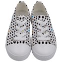 Boston Terrier Dog Pattern with rainbow and black polka dots Kids  Low Top Canvas Sneakers View1