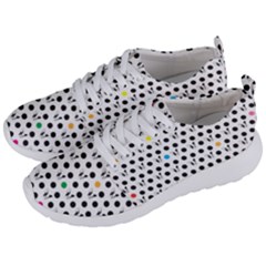 Boston Terrier Dog Pattern With Rainbow And Black Polka Dots Men s Lightweight Sports Shoes by genx