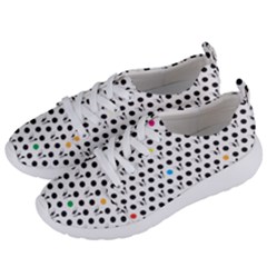 Boston Terrier Dog Pattern With Rainbow And Black Polka Dots Women s Lightweight Sports Shoes by genx