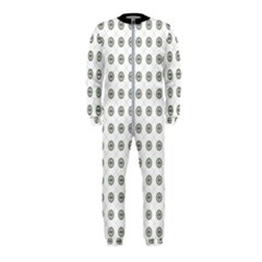 Logo Kekistan Pattern Elegant With Lines On White Background Onepiece Jumpsuit (kids) by snek