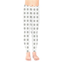 Logo Kekistan Pattern Elegant With Lines On White Background Kids  Legging by snek