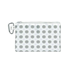 Logo Kekistan Pattern Elegant With Lines On White Background Canvas Cosmetic Bag (small) by snek