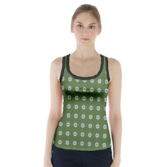 Logo Kekistan Pattern Elegant With Lines On Green Background Racer Back Sports Top by snek