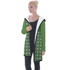 Logo Kekistan Pattern Elegant With Lines On Green Background Longline Hooded Cardigan by snek