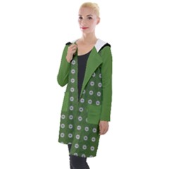 Logo Kekistan Pattern Elegant With Lines On Green Background Hooded Pocket Cardigan by snek