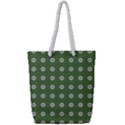 Logo Kekistan Pattern Elegant with lines on green background Full Print Rope Handle Tote (Small) View1