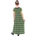 Logo Kekistan Pattern Elegant with lines on green background Kids  Short Sleeve Maxi Dress View2