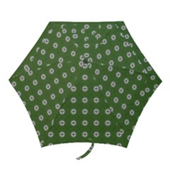 Logo Kekistan Pattern Elegant With Lines On Green Background Mini Folding Umbrellas by snek