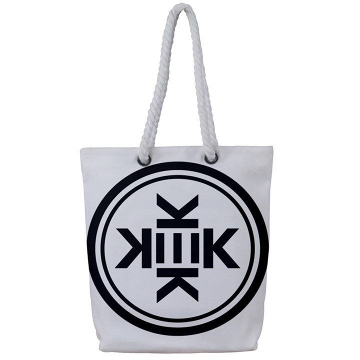 Official Logo Kekistan Circle Black and White Full Print Rope Handle Tote (Small)