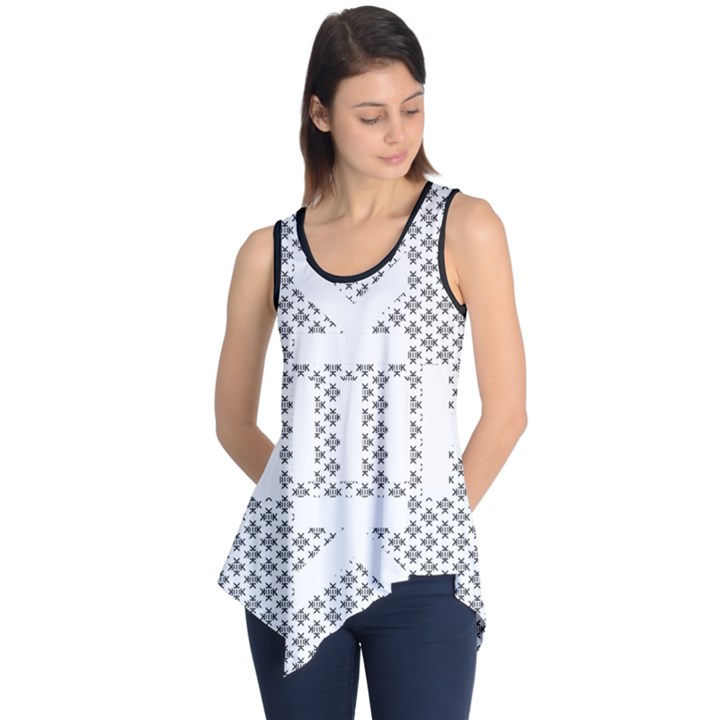 Logo Kek Pattern Black and White Kekistan Sleeveless Tunic