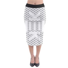 Logo Kek Pattern Black And White Kekistan Midi Pencil Skirt by snek