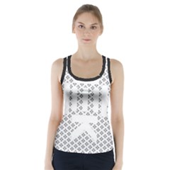 Logo Kek Pattern Black And White Kekistan Racer Back Sports Top by snek