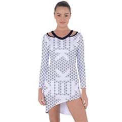 Logo Kek Pattern Black And White Kekistan Asymmetric Cut-out Shift Dress by snek