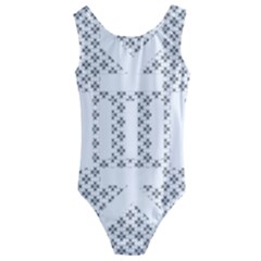 Logo Kek Pattern Black And White Kekistan Kids  Cut-out Back One Piece Swimsuit by snek