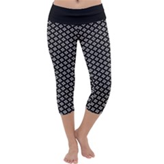 Logo Kek Pattern Black And White Kekistan Black Background Capri Yoga Leggings by snek