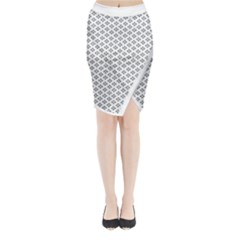 Logo Kek Pattern Black And White Kekistan White Background Midi Wrap Pencil Skirt by snek