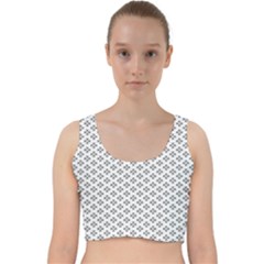 Logo Kek Pattern Black And White Kekistan White Background Velvet Racer Back Crop Top by snek