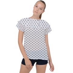 Logo Kek Pattern Black And White Kekistan White Background Ruffle Collar Chiffon Blouse