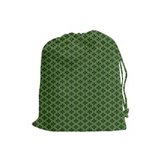 Logo Kek Pattern Black And Kekistan Green Background Drawstring Pouch (large) by snek