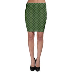 Logo Kek Pattern Black And Kekistan Green Background Bodycon Skirt by snek