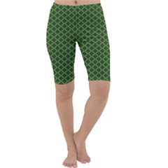 Logo Kek Pattern Black And Kekistan Green Background Cropped Leggings  by snek