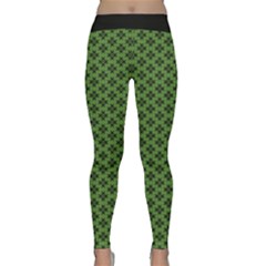 Logo Kek Pattern Black And Kekistan Green Background Classic Yoga Leggings by snek