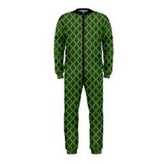 Logo Kek Pattern Black And Kekistan Green Background Onepiece Jumpsuit (kids) by snek