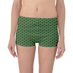 Logo Kek Pattern Black And Kekistan Green Background Reversible Boyleg Bikini Bottoms by snek