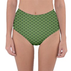 Logo Kek Pattern Black And Kekistan Green Background Reversible High-waist Bikini Bottoms by snek