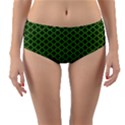 Logo Kek Pattern Black and Kekistan green background Reversible Mid-Waist Bikini Bottoms View3