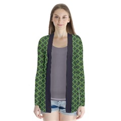 Logo Kek Pattern Black And Kekistan Green Background Drape Collar Cardigan by snek