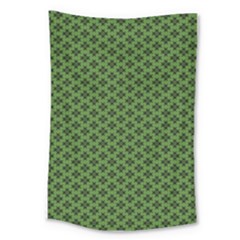 Logo Kek Pattern Black And Kekistan Green Background Large Tapestry by snek