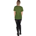 Logo Kek Pattern Black and Kekistan green background Women s V-Neck Scrub Top View4