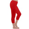 MAGA Make America Great AGAIN USA Pattern Red Capri Winter Leggings  View3