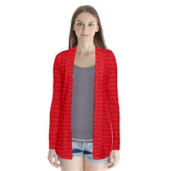 Maga Make America Great Again Usa Pattern Red Drape Collar Cardigan by snek