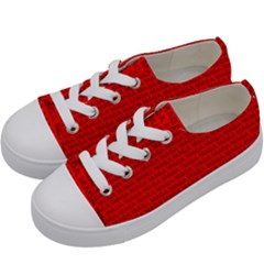 Maga Make America Great Again Usa Pattern Red Kids  Low Top Canvas Sneakers by snek