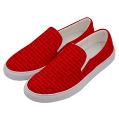 Maga Make America Great Again Usa Pattern Red Men s Canvas Slip Ons by snek