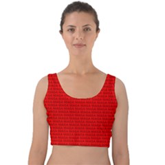 Maga Make America Great Again Usa Pattern Red Velvet Crop Top by snek