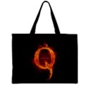 QAnon Letter Q Fire effect WWGOWGA WWG1WGA Zipper Mini Tote Bag View1