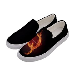 Qanon Letter Q Fire Effect Wwgowga Wwg1wga Women s Canvas Slip Ons by snek