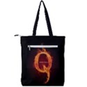 QAnon Letter Q Fire effect WWGOWGA WWG1WGA Double Zip Up Tote Bag View2