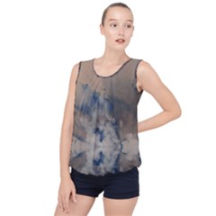 Deep Time Clouds Bubble Hem Chiffon Tank Top